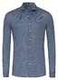 Desoto Shark Collar Structure Pattern Overhemd Navy-Wit