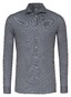 Desoto Shark Collar Structure Pattern Overhemd Zwart-Wit