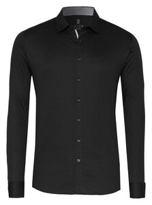 Desoto Solid Color Casual Kent Shirt Black