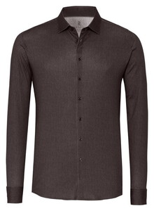 Desoto Solid Color Corduroy Casual Kent Overhemd Dark Wood