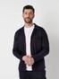 Desoto Solid Color Cotton Overshirt Navy