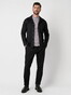 Desoto Solid Color Cotton Overshirt Zwart