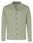 Desoto Solid Color Revers Resort Collar Overshirt Groen