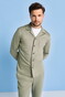 Desoto Solid Color Revers Resort Collar Overshirt Groen