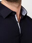 Desoto Solid Color Short Sleeve Casual Kent Overhemd Navy