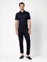 Desoto Solid Color Short Sleeve Casual Kent Overhemd Navy
