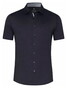 Desoto Solid Color Short Sleeve Casual Kent Overhemd Navy