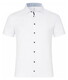 Desoto Solid Color Short Sleeve Casual Kent Overhemd Wit