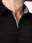Desoto Solid Color Short Sleeve Casual Kent Overhemd Zwart