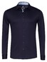 Desoto Solid Color Subtle Contrast Overhemd Navy