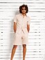 Desoto Uni Color Drawstring Short Oxford Bermuda Beige