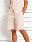 Desoto Uni Color Drawstring Short Oxford Bermuda Beige
