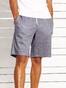 Desoto Uni Color Drawstring Short Oxford Bermuda Navy