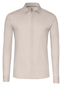 Desoto Uni Color Oxford Casual Kent Shirt Beige