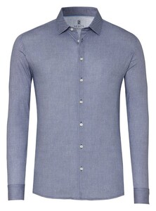 Desoto Uni Color Oxford Casual Kent Shirt Blue