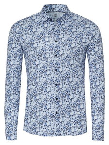 Desoto Watercolor Flowers Shirt Light Blue