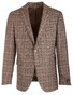EDUARD DRESSLER James Shaped Fit Silk Touch Check Colbert Bruin