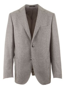 EDUARD DRESSLER Luxury Herringbone Jacket Mid Grey