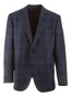 EDUARD DRESSLER Luxury Ton-Sur-Ton Check Jacket Dark Evening Blue