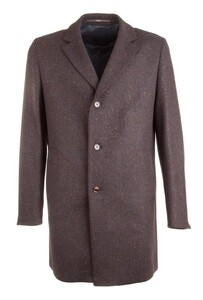 EDUARD DRESSLER Ruben Herringbone Melange Coat Jas Brown Melange