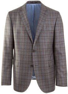 EDUARD DRESSLER Sean Blue-Grey Check Colbert Anthracite