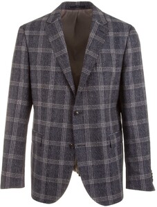 EDUARD DRESSLER Sean Faux Check Jacket Navy