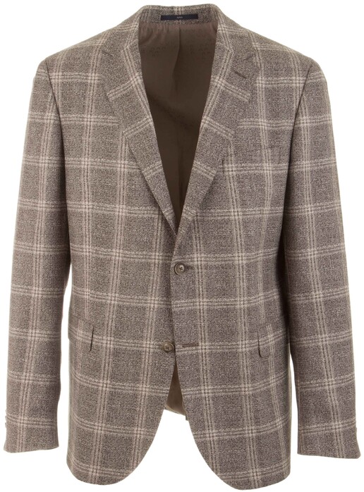 EDUARD DRESSLER Sean Faux Check Jacket Sand