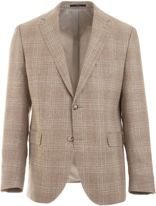 EDUARD DRESSLER Sean Faux Check Jacket Sand