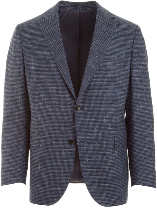 EDUARD DRESSLER Sean Faux Grid Jacket Navy