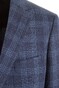 EDUARD DRESSLER Sean Half Lined Cotton-Linen Blend Check Colbert Blauw