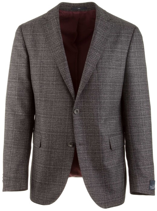 EDUARD DRESSLER Sean Shaped Fit Blur Check Colbert Midden Grijs