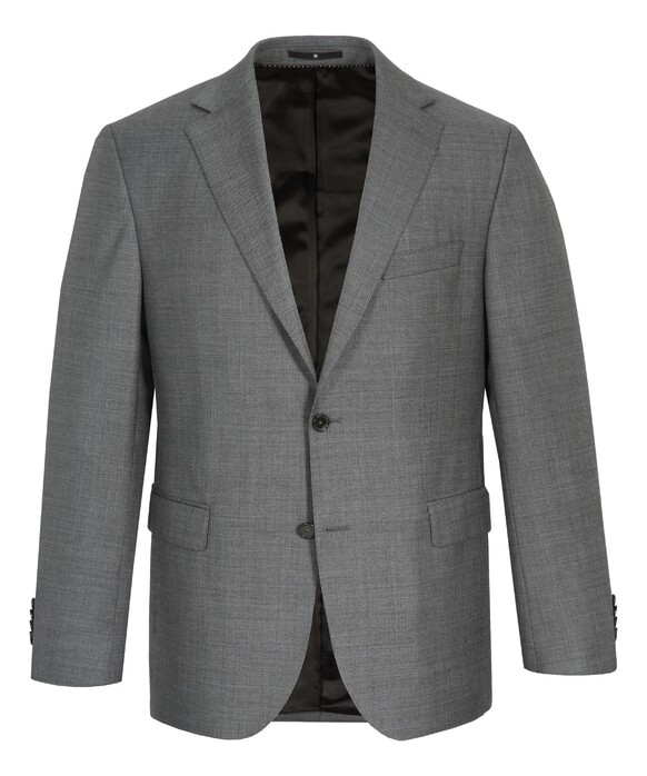 EDUARD DRESSLER Sean Shaped Fit Luxury Colbert Midden Grijs