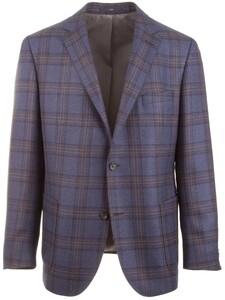 EDUARD DRESSLER Sendrik Double Check Jacket Mid Blue