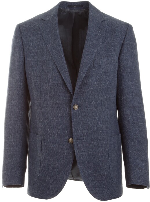 EDUARD DRESSLER Sendrik Faux Uni Textured Colbert Blauw