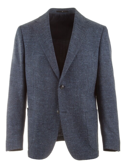 EDUARD DRESSLER Sendrik Half Lined Fine-Structure Colbert Blauw