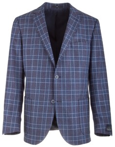 EDUARD DRESSLER Sendrik Shaped Fit Blue-Blue Check Colbert Blauw