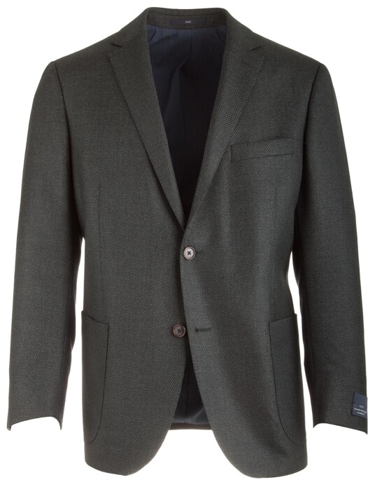 EDUARD DRESSLER Sendrik Shaped Fit Fine Structure Colbert Donker Groen