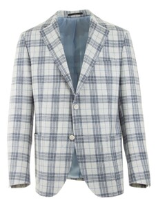 EDUARD DRESSLER Sendrik Shaped Fit Fresh Check Jacket Blue
