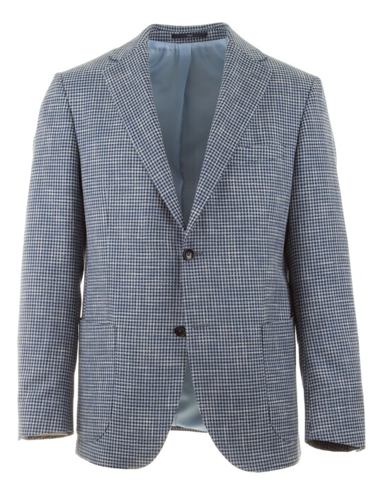 EDUARD DRESSLER Sendrik Shaped Fit Piet de Poule Jacket Blue