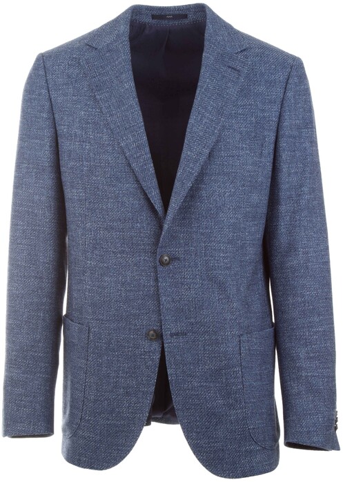 EDUARD DRESSLER Sendrik Structured Twill Colbert Midden Blauw