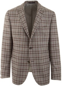 EDUARD DRESSLER Sendrik Summer Check Jacket Brown Melange