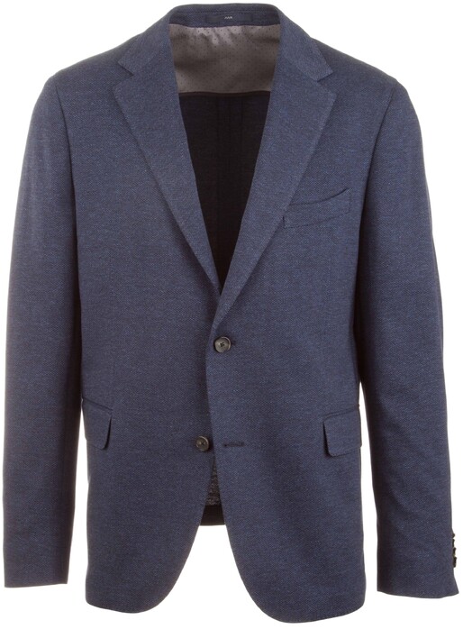 EDUARD DRESSLER Sentu Faux Uni Colbert Midden Blauw