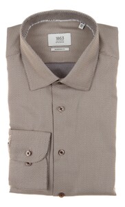 Eterna 2-Ply Luxury Fine Structure Shirt Taupe