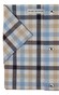 Eterna Cambridge Check Shirt Blauw-Zand