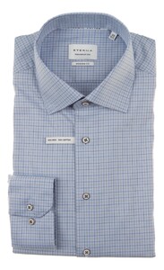 Eterna Classic Fine Check Shirt Blue