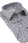Eterna Fine Twill Flower Design Overhemd Blauw-Zand