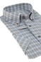 Eterna Multitone Color Check Overhemd Blauw-Zand