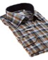 Eterna The Heritage Check Overhemd Blauw-Bruin