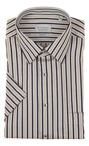 Eterna The Heritage Stripe Shirt Blauw-Zand