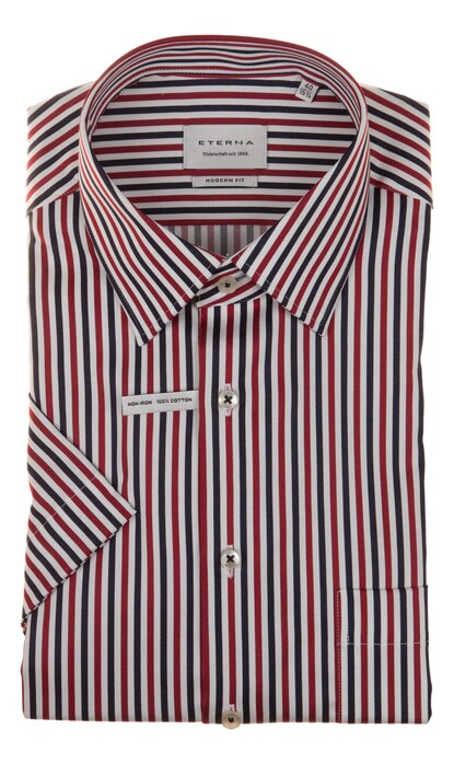 Eterna The Heritage Stripe Shirt Blue-Red